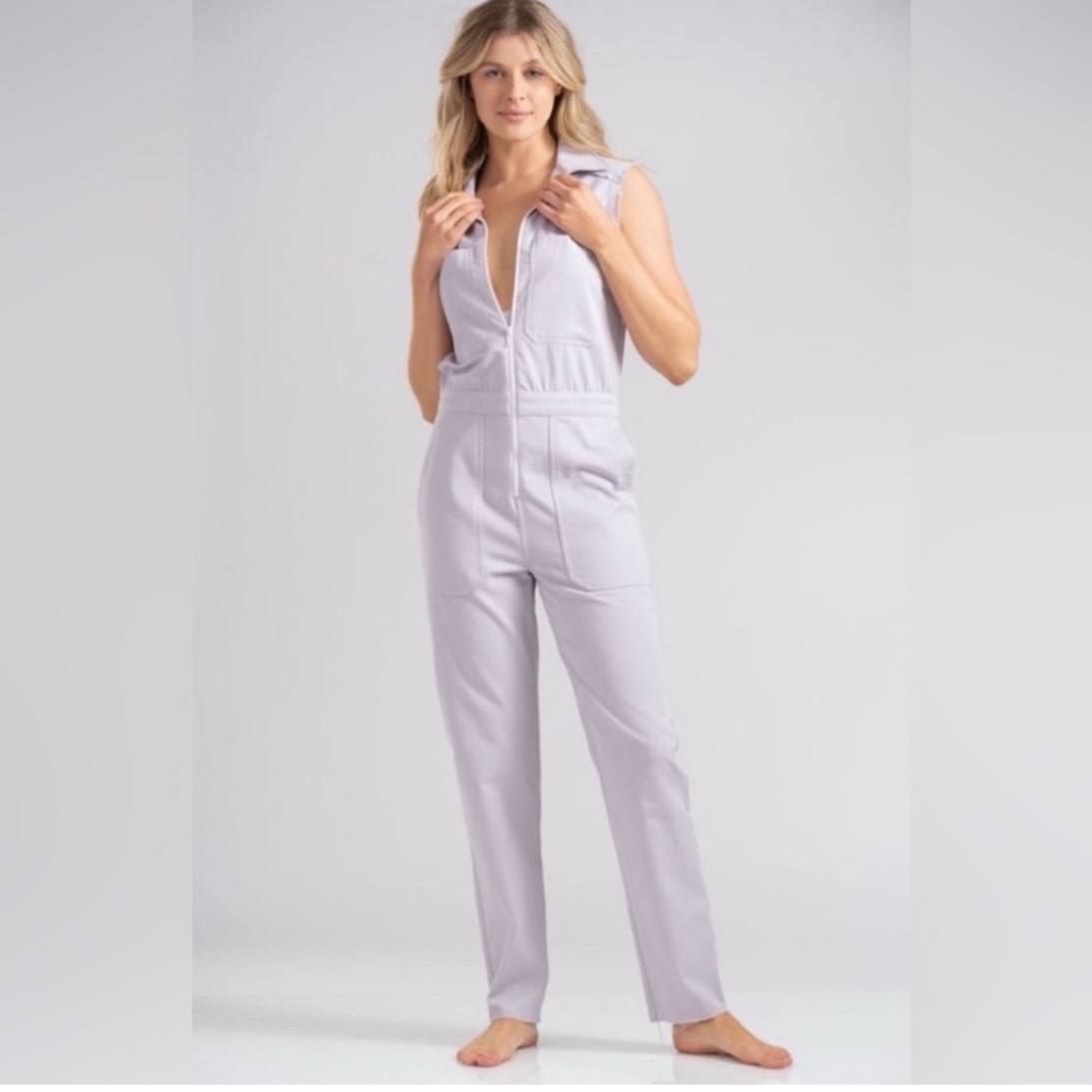 Rivet Utility Boss Strapless Jumpsuit Purple Xs